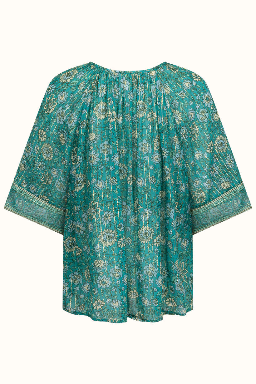 Elysian Short Sleeve Blouse Jade