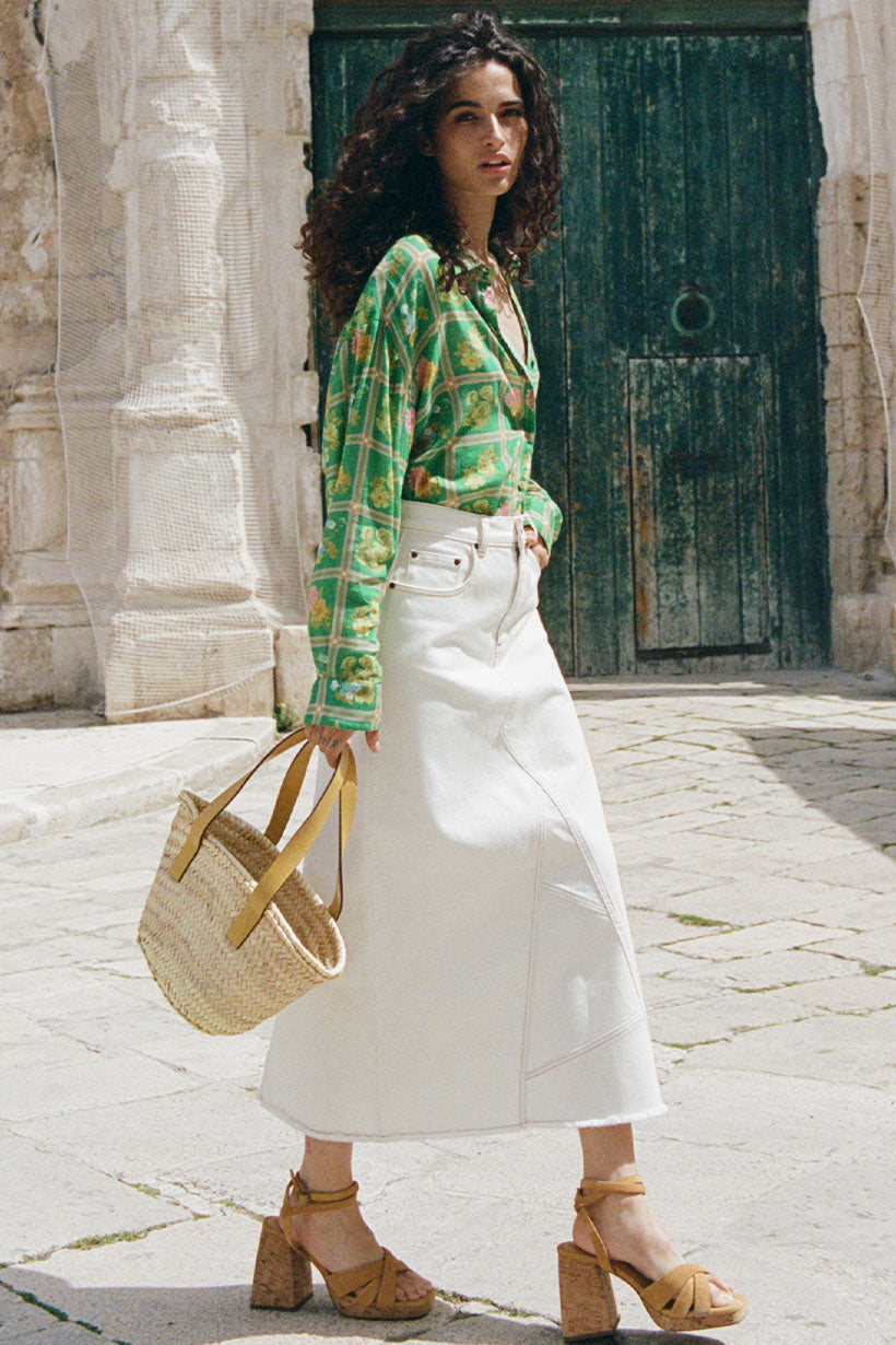 Eve Denim Skirt Salt