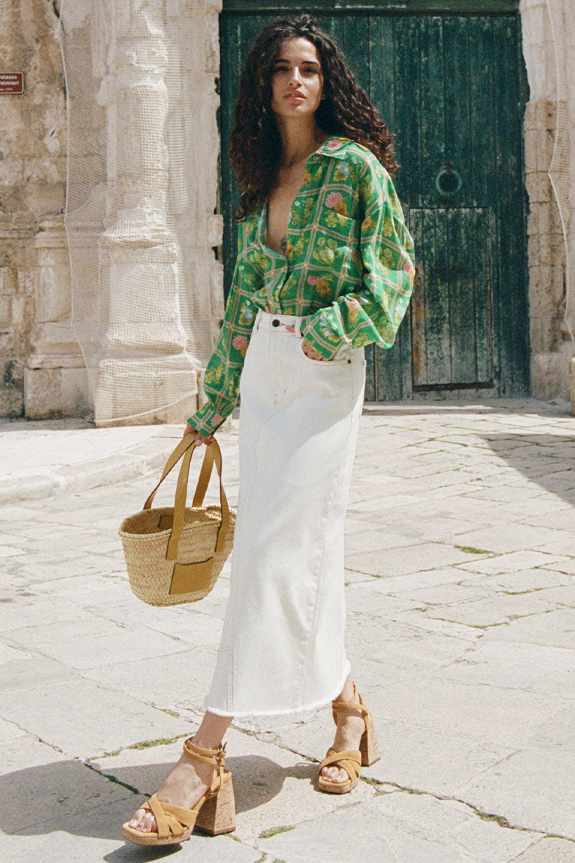 Eve Denim Skirt Salt