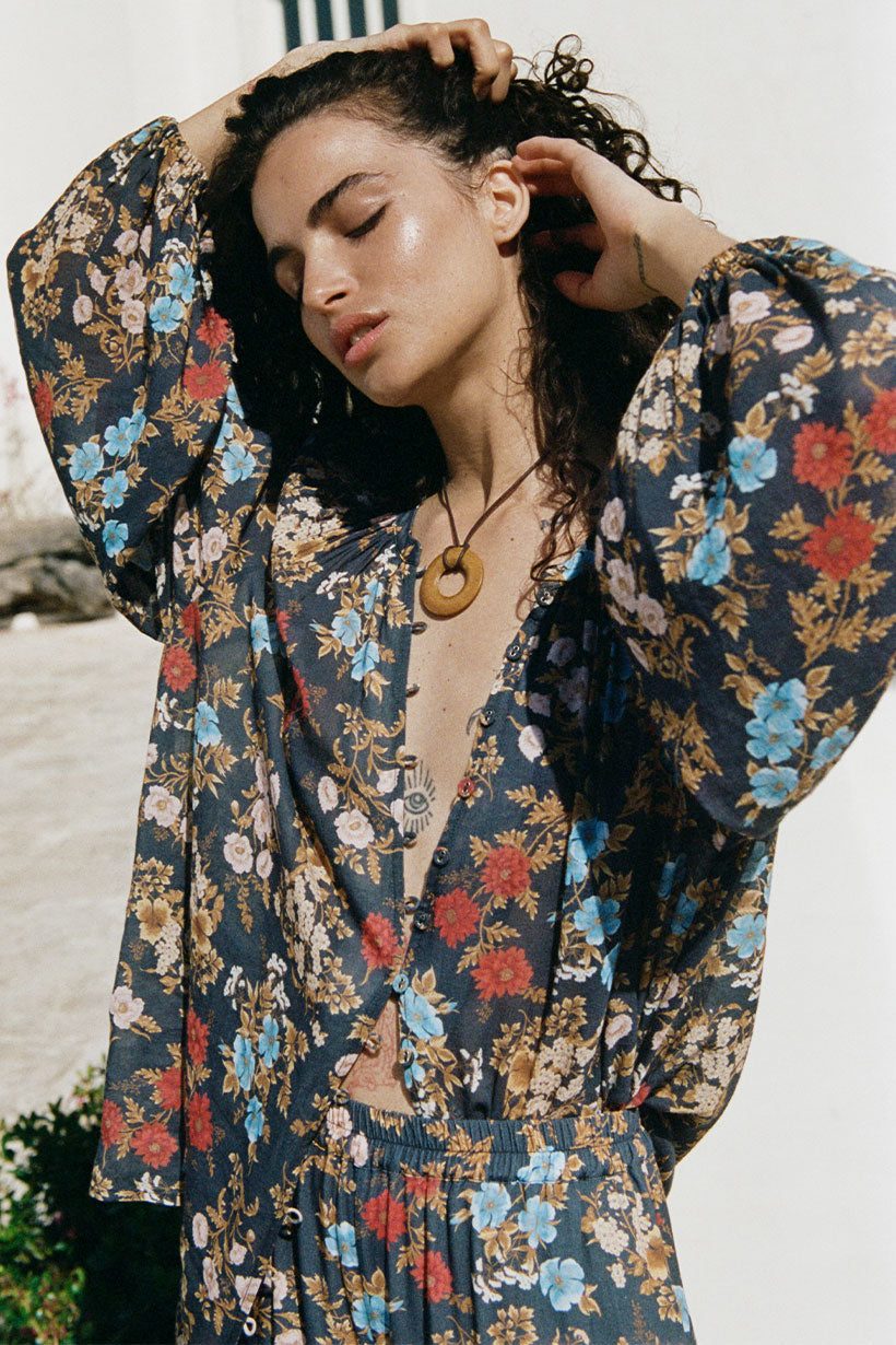 Flora Blouse Mystic