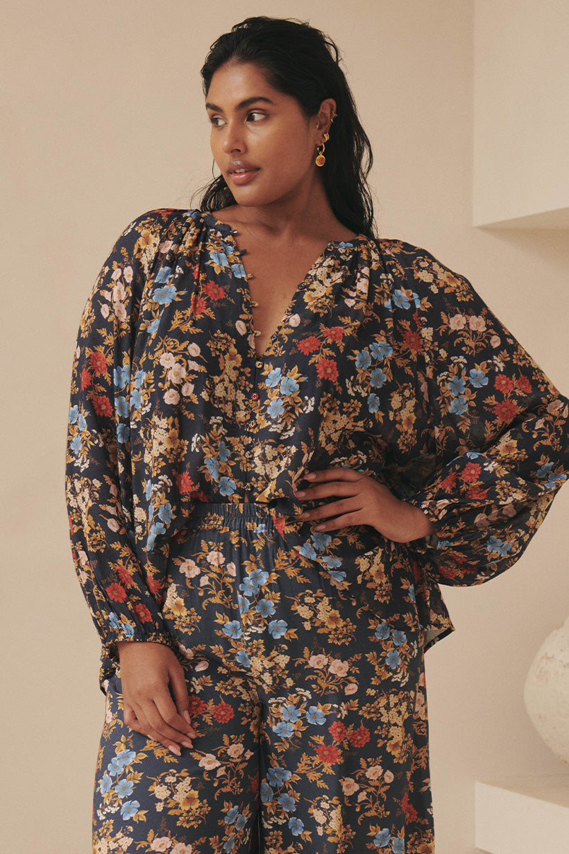 Flora Blouse Mystic