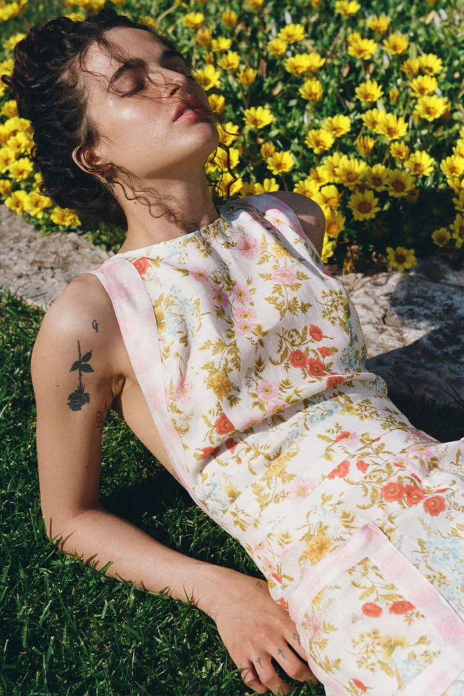 Flora Linen Jumpsuit Pastel