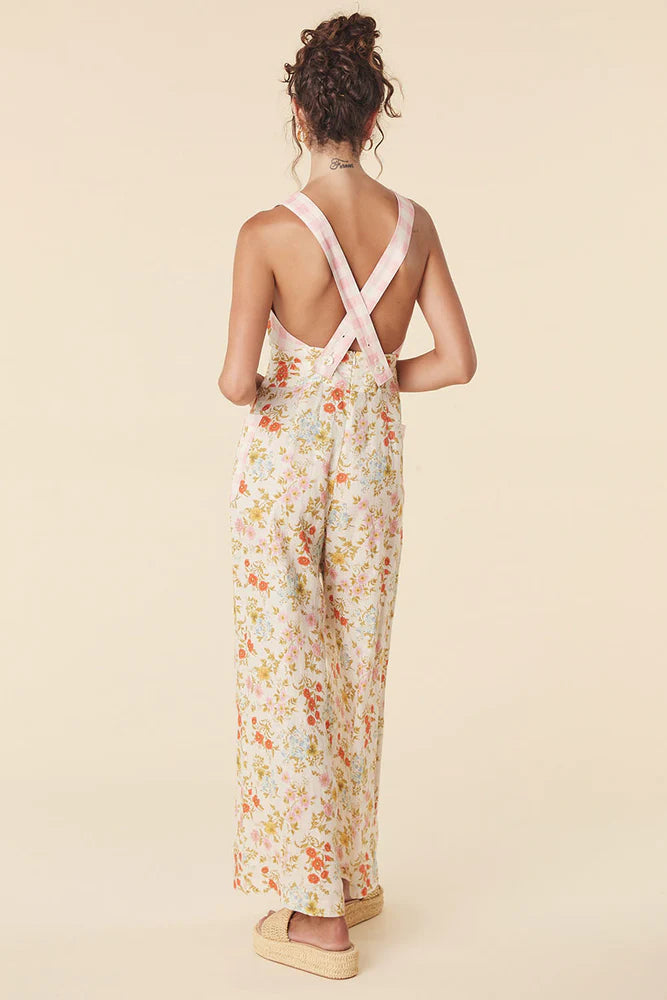 Flora Linen Jumpsuit Pastel