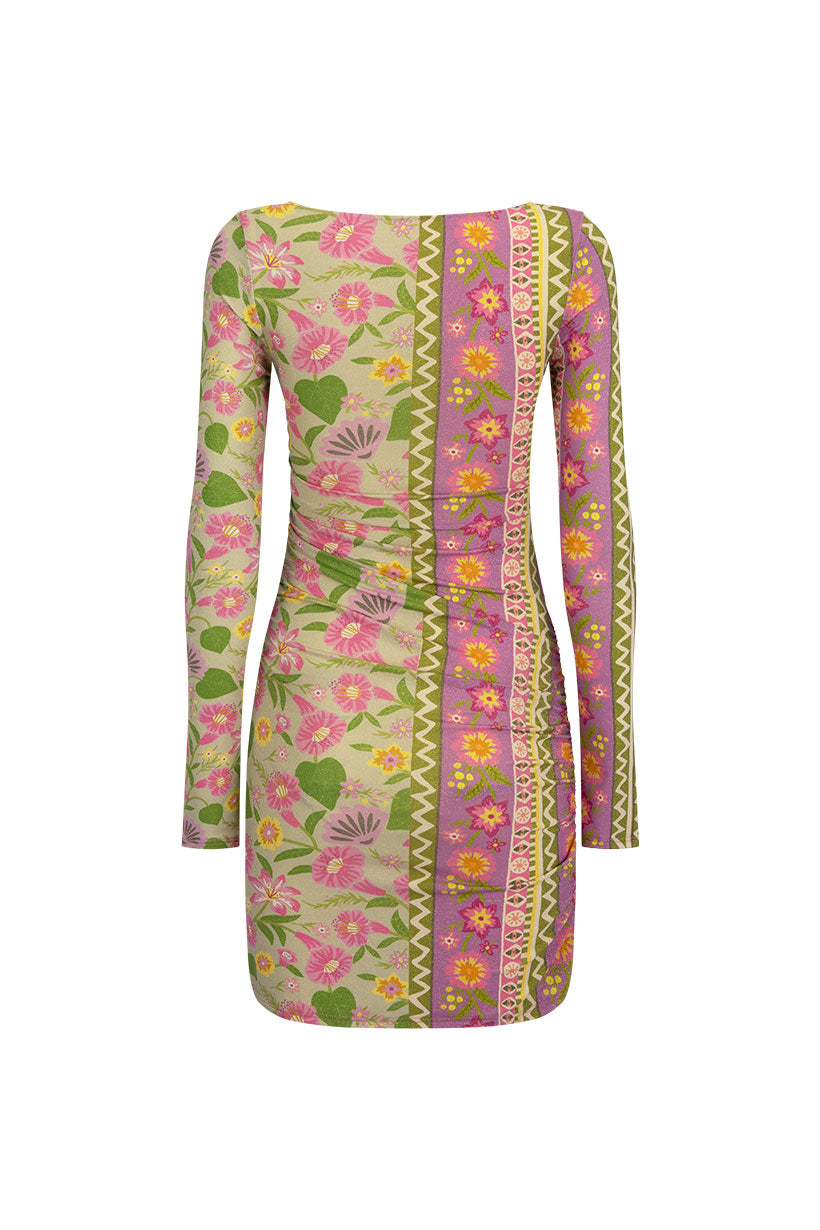 Goldie Shimmer Mini Dress Desert Rose