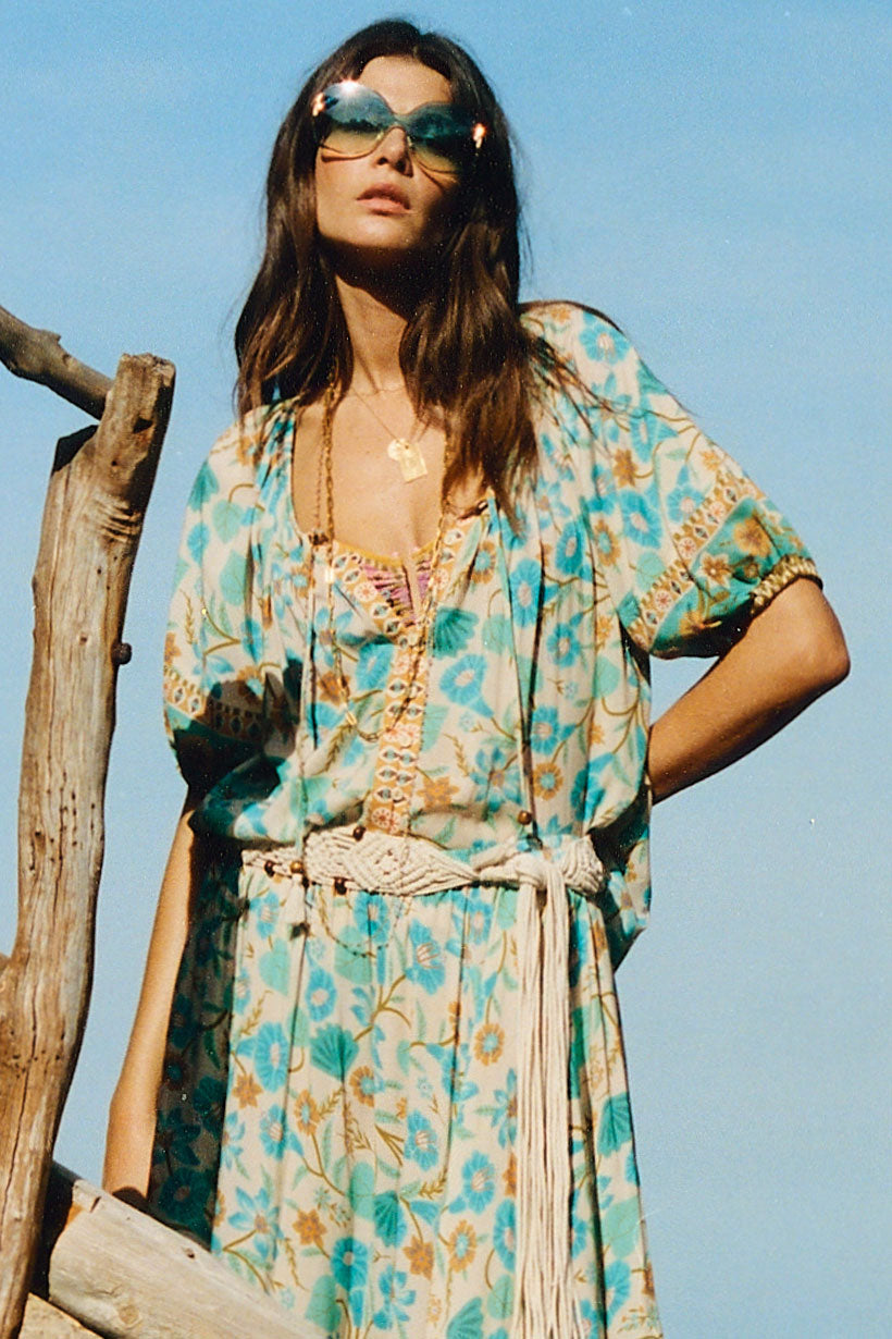 Goldie Short Sleeve Blouse Lagoon