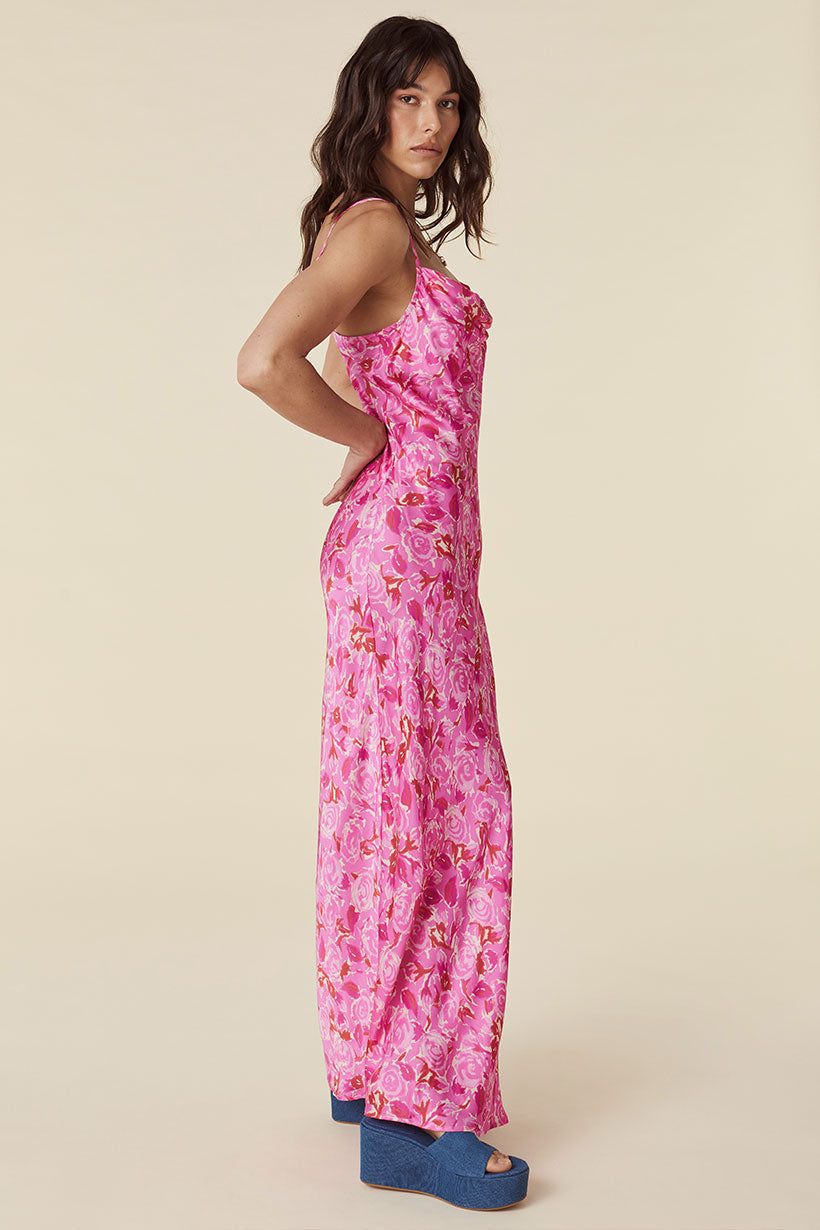 ISLAMORADA BIAS STRAPPY MAXI DRESS CANYON ROSE