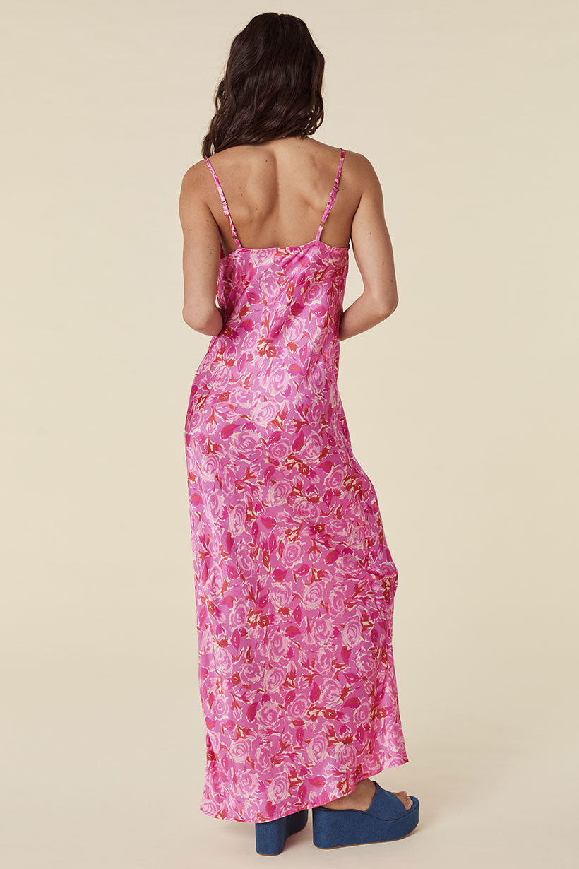 ISLAMORADA BIAS STRAPPY MAXI DRESS CANYON ROSE