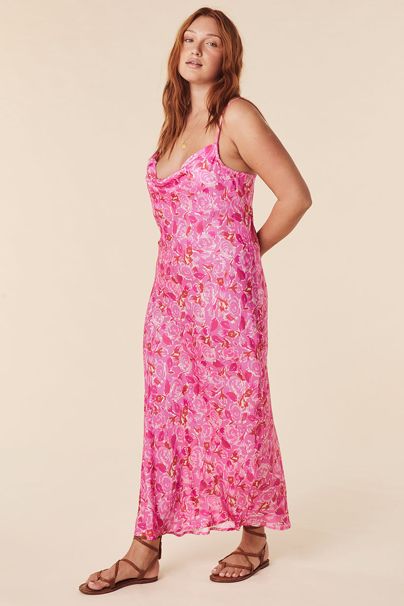 ISLAMORADA BIAS STRAPPY MAXI DRESS CANYON ROSE