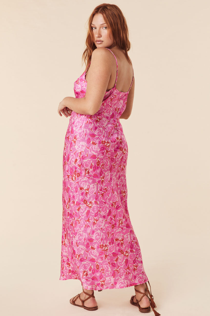 ISLAMORADA BIAS STRAPPY MAXI DRESS CANYON ROSE