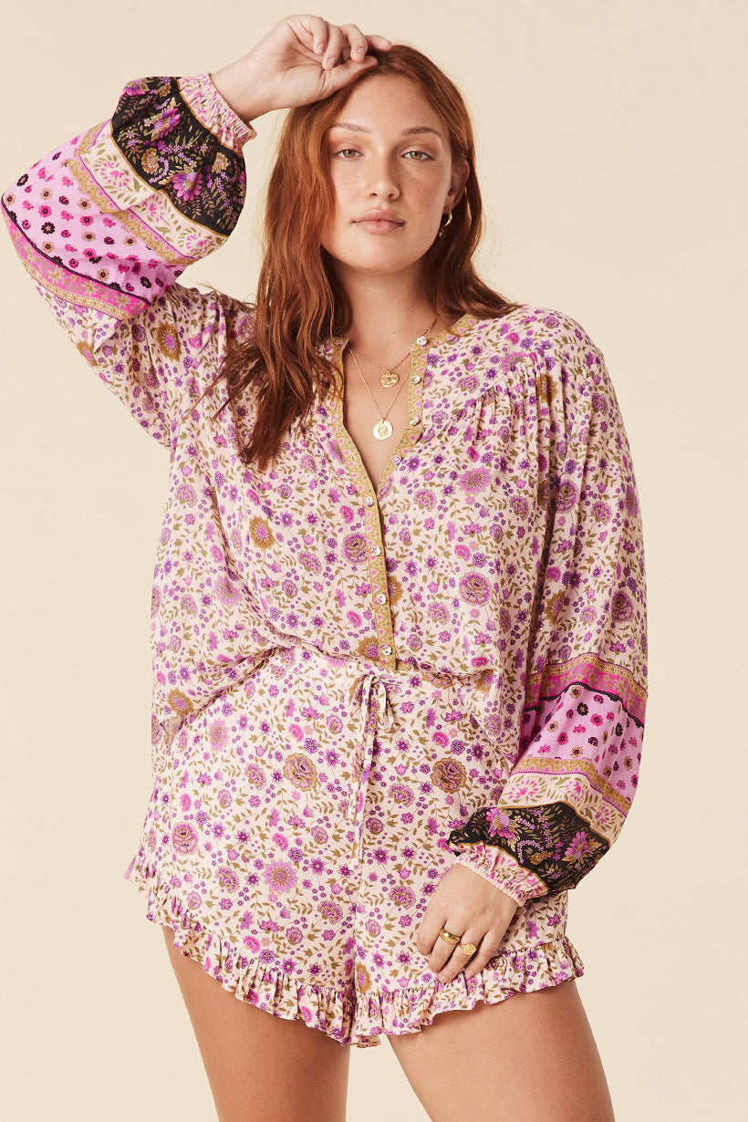 LADY UNTAMED BLOUSE LAVENDER