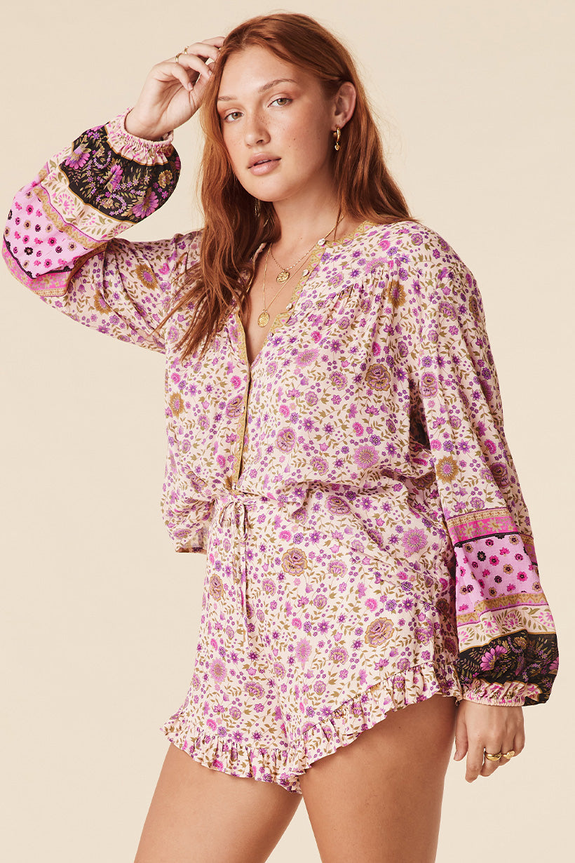 LADY UNTAMED BLOUSE LAVENDER