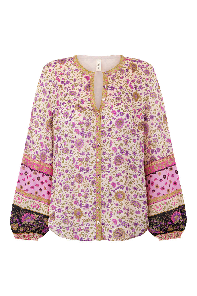 LADY UNTAMED BLOUSE LAVENDER