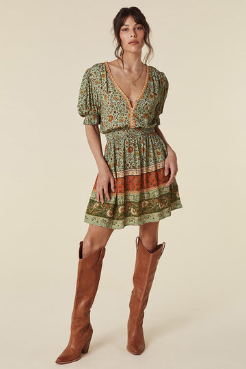 LADY UNTAMED MINI DRESS MATCHA