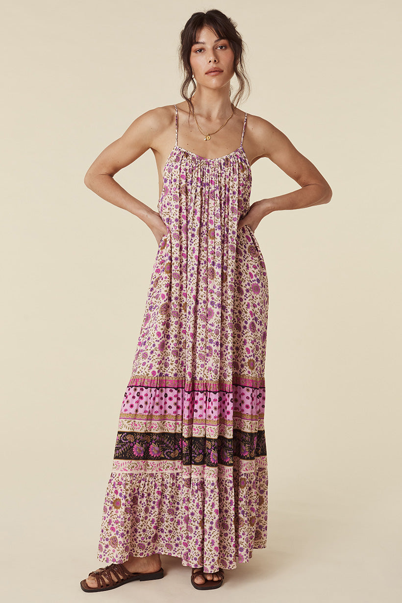 LADY UNTAMED STRAPPY MAXI DRESS LAVENDER