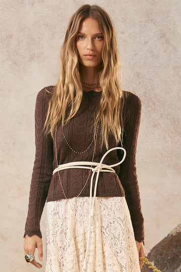 Lou Lou Knit Top Cacao