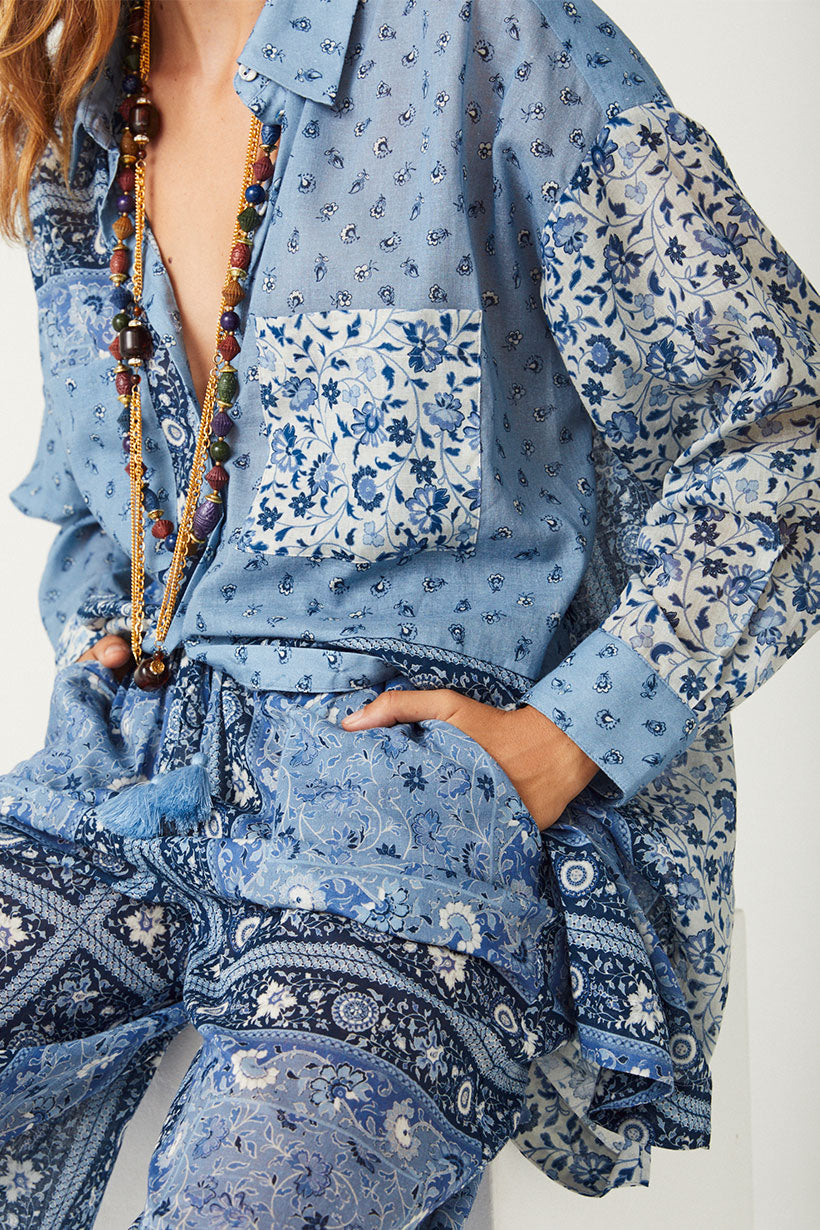 Sunshine Bandit Shirt Dress Chambray