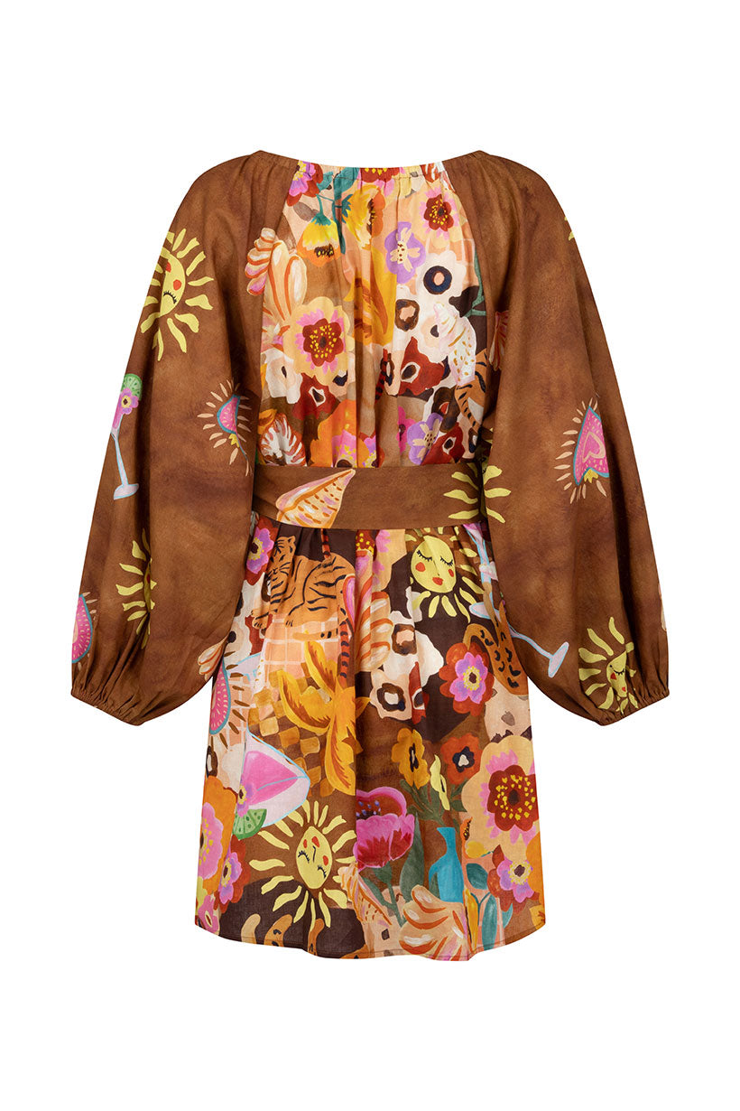 Birth of Venus Tunic Dress Caramel