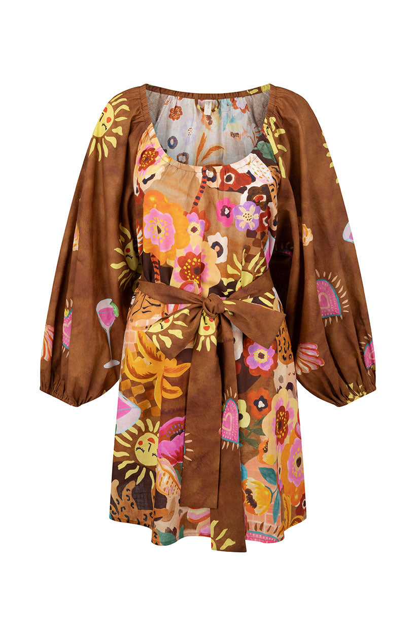 Birth of Venus Tunic Dress Caramel