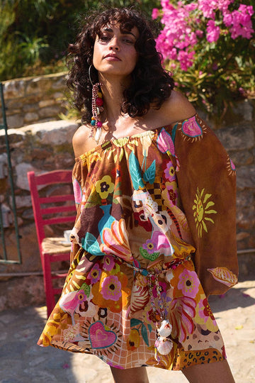 Birth of Venus Tunic Dress Caramel