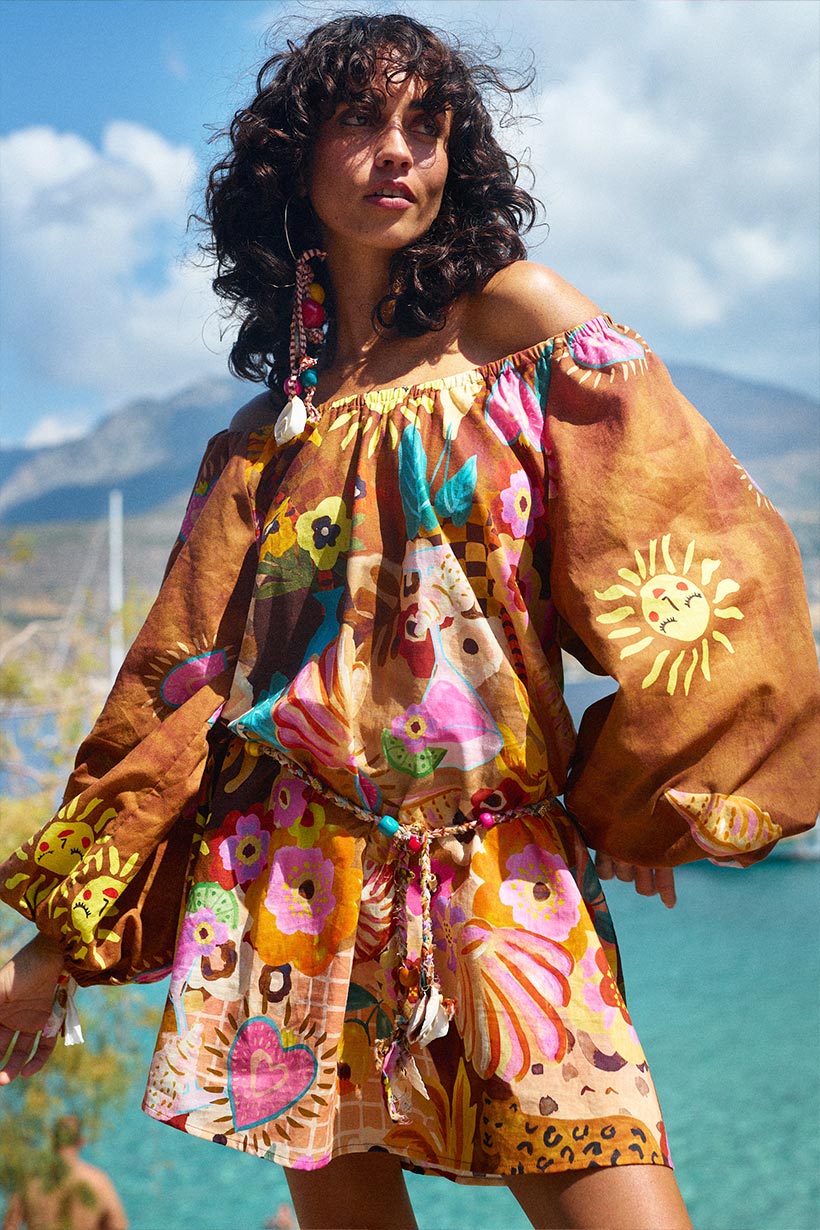 Birth of Venus Tunic Dress Caramel