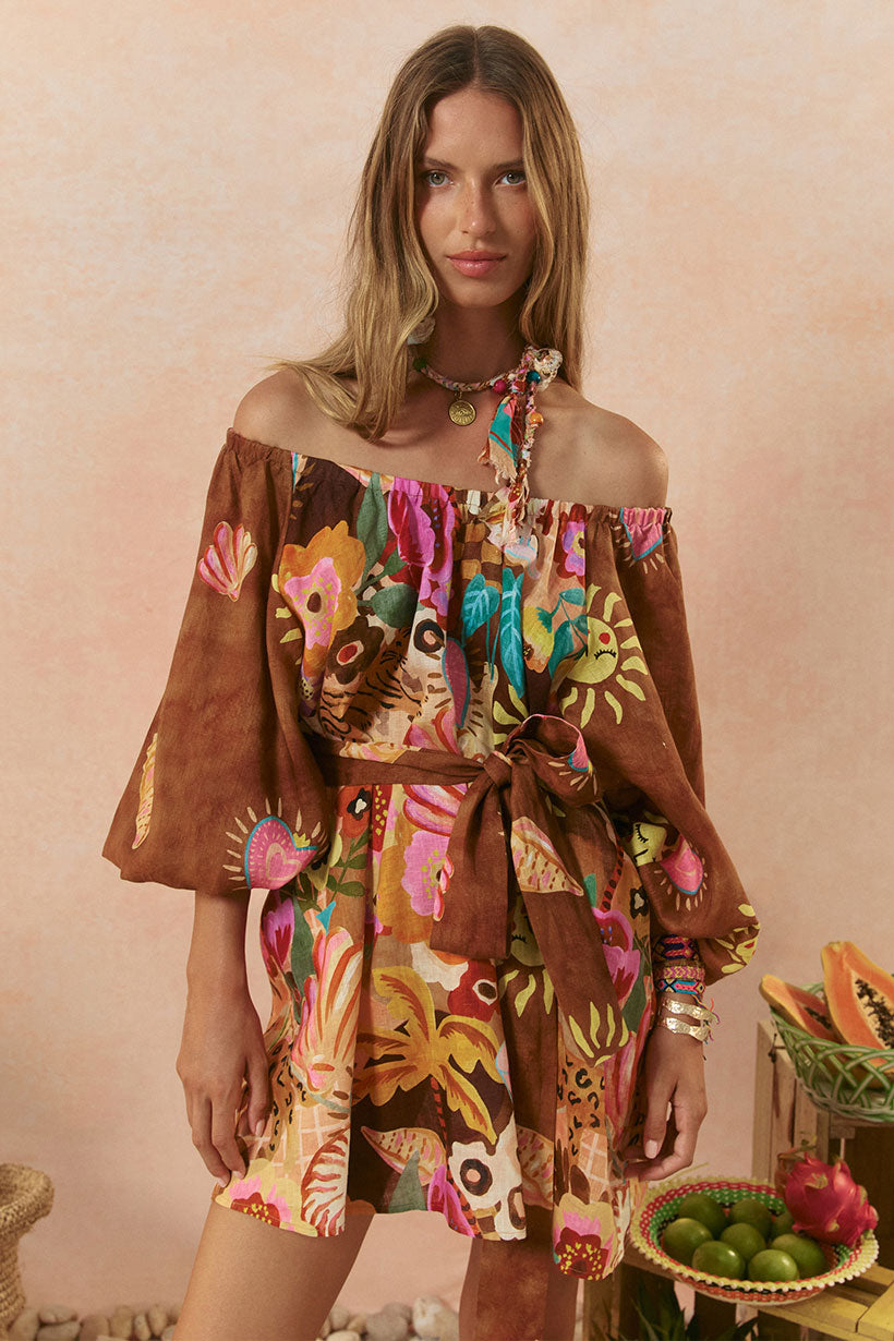 Birth of Venus Tunic Dress Caramel