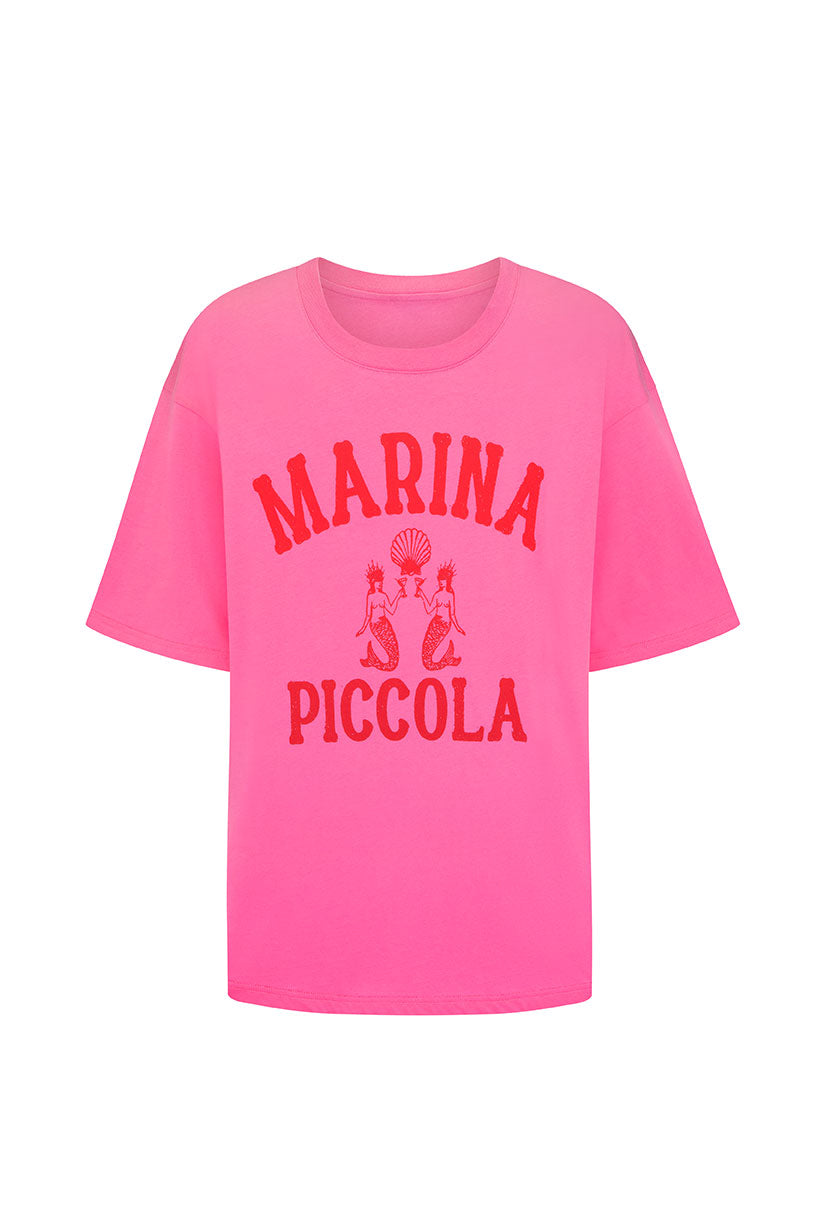 Marina Piccola Oversized Biker Tee Cosmos Pink
