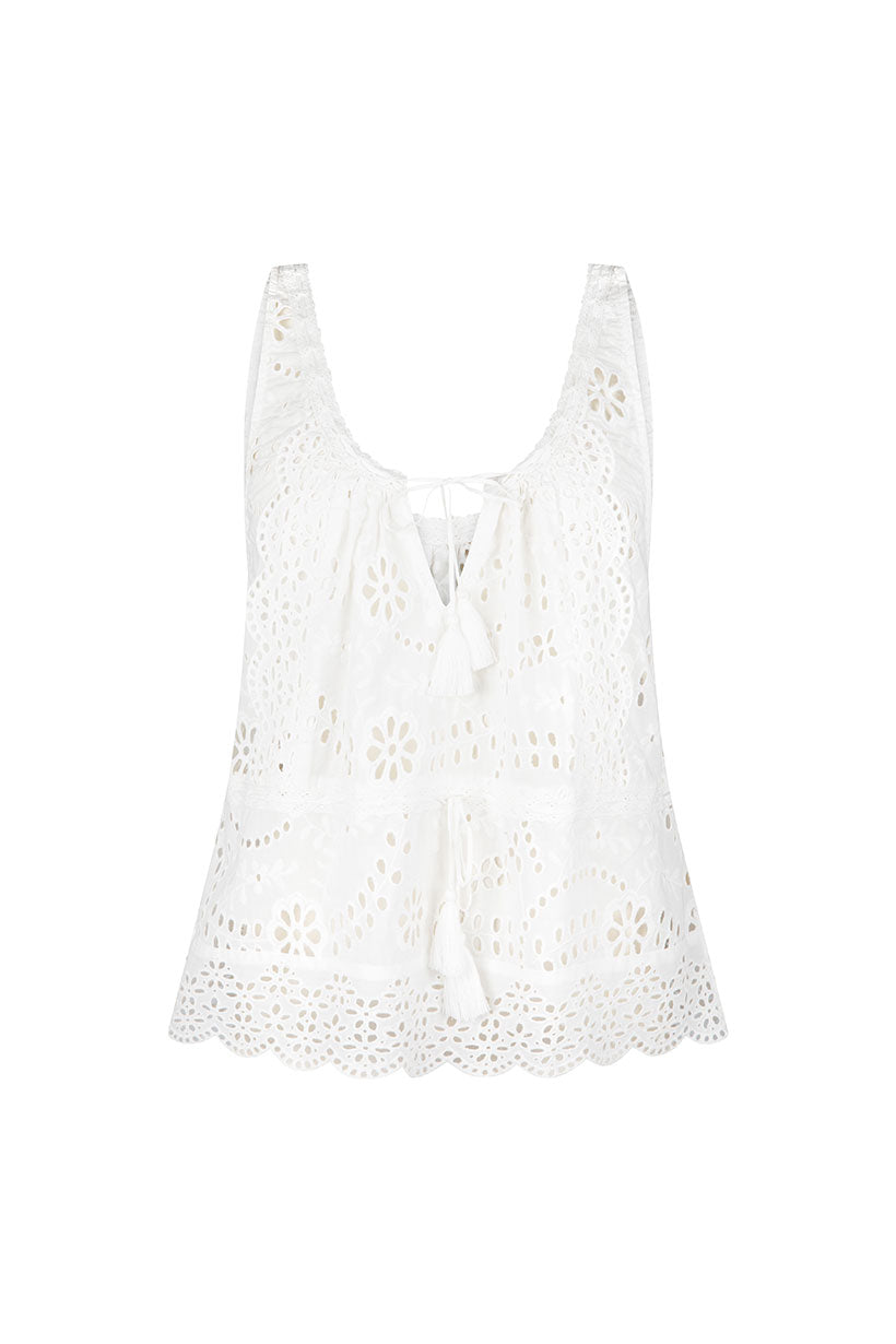 Yaya Lace Cami Antique White