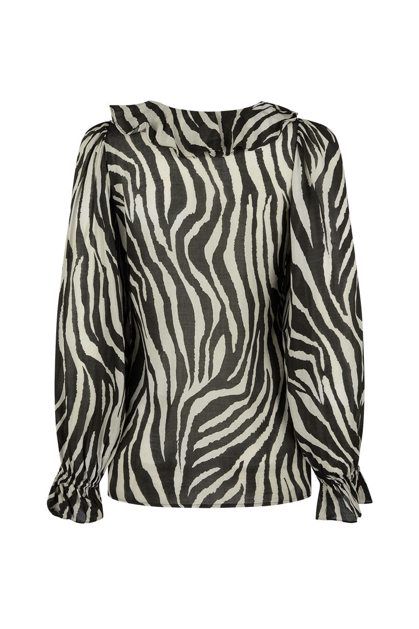 Zevra Blouse Washed Charcoal