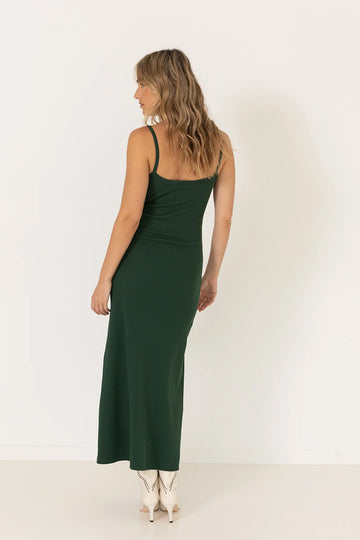 A LINE MAXI DRESS FOREST