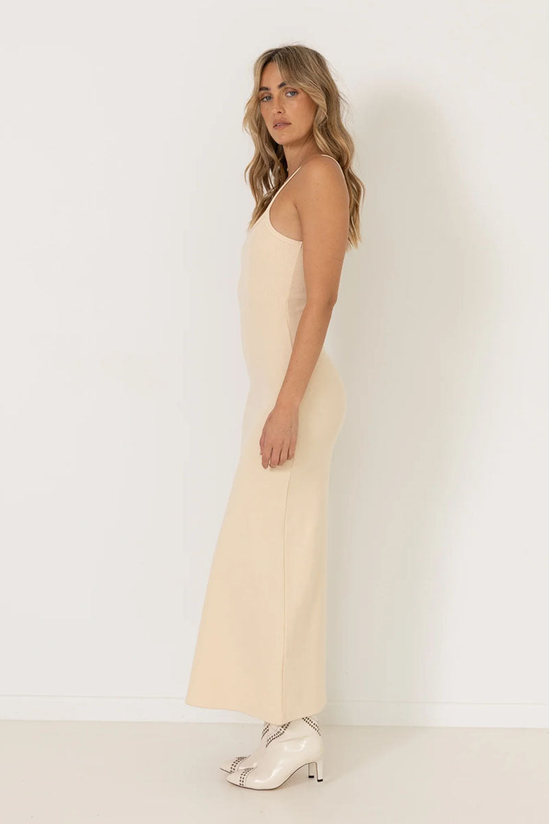 A LINE MAXI DRESS CREAM