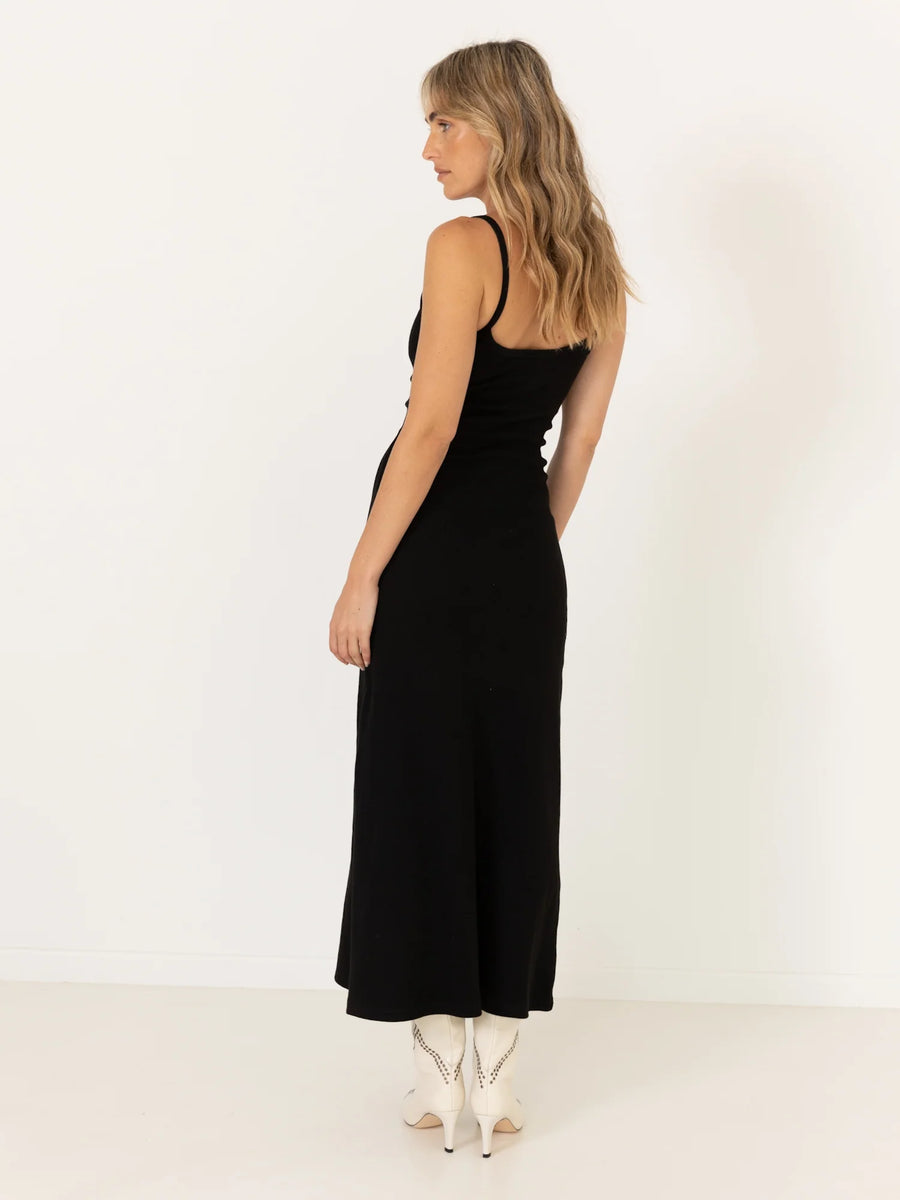 A LINE MAXI DRESS - BLACK