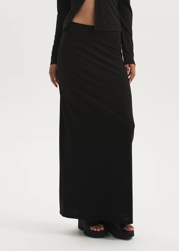 ANNIKA JERSEY MAXI SKIRT BLACK