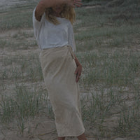 Quinn Wrap Midi Skirt Sand