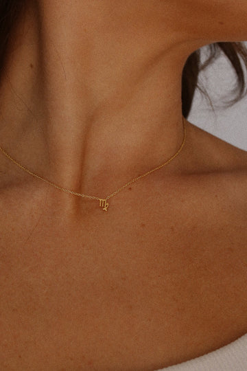 Petite Zodiac Choker Necklace Gold