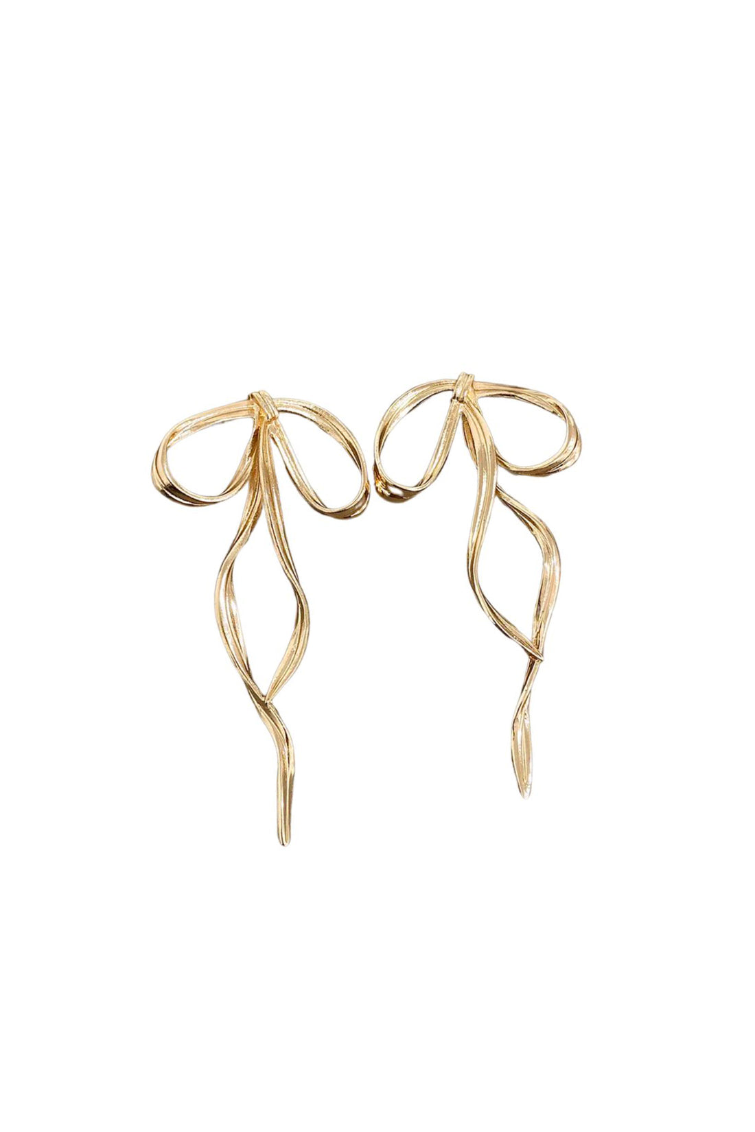 Take A Bow Earrings Gold