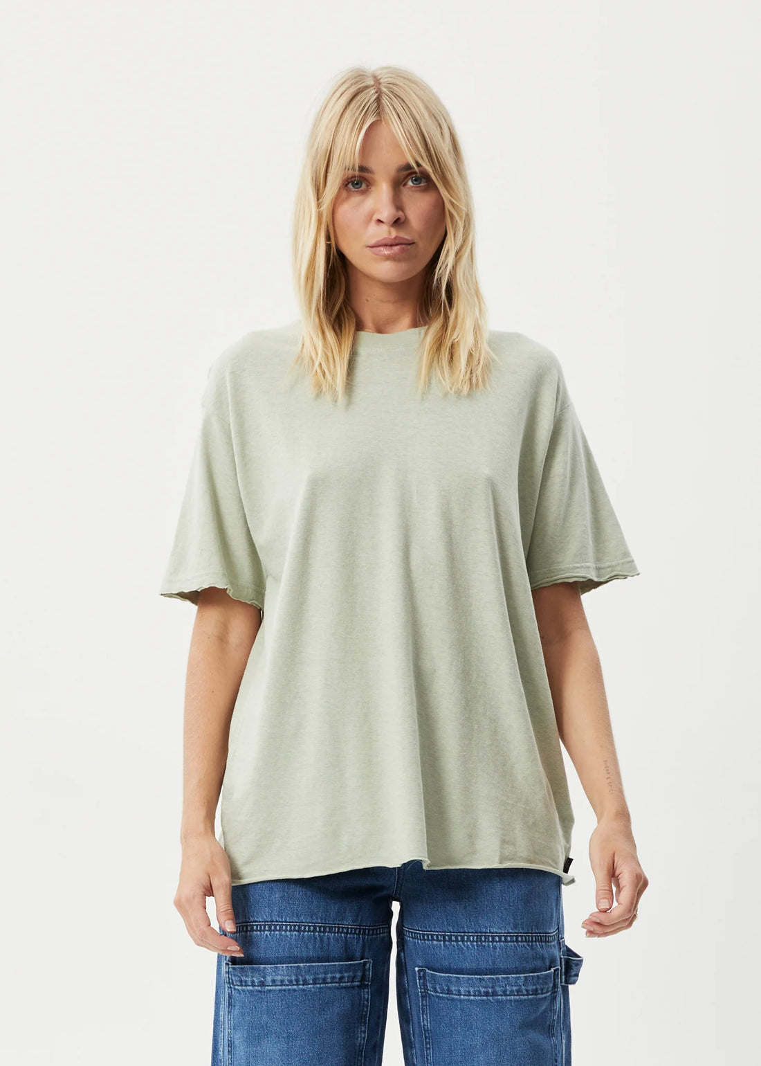 Slay Hemp Oversized T-shirt Eucalyptus