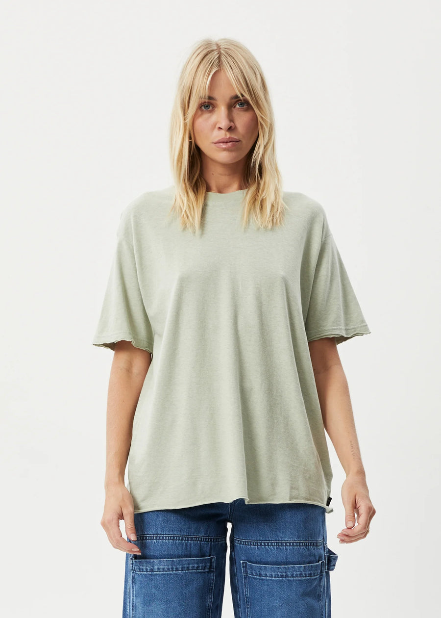Slay Hemp Oversized T-shirt Eucalyptus