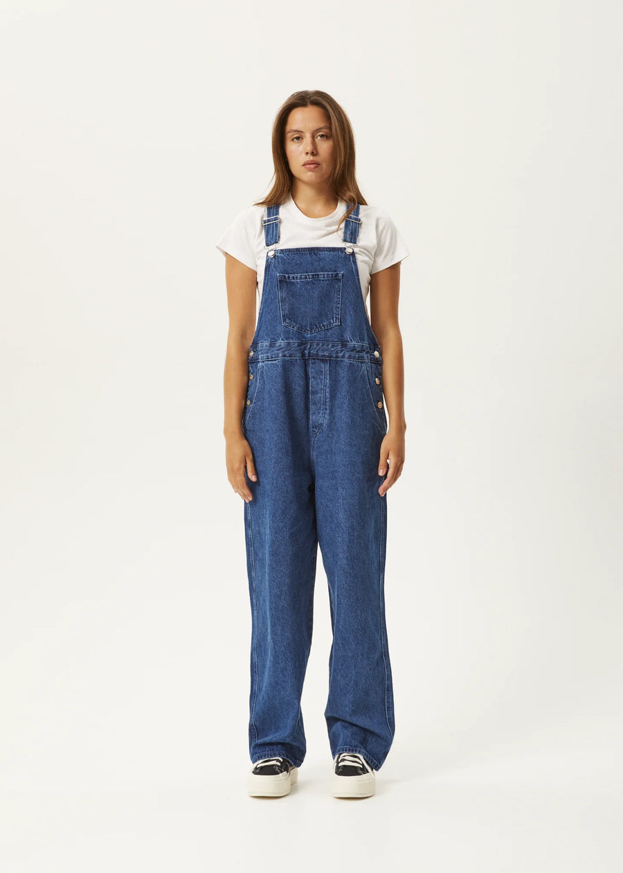 Louis Hemp Denim Baggy Overalls Authentic Blue