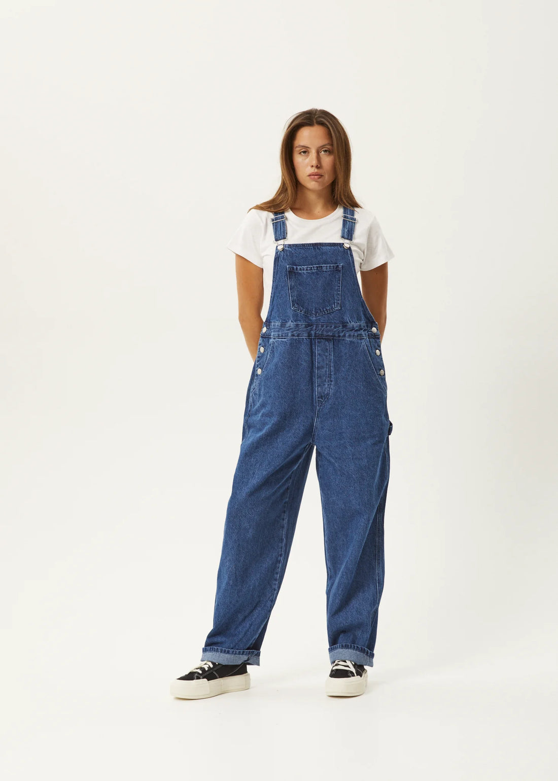 Louis Hemp Denim Baggy Overalls Authentic Blue