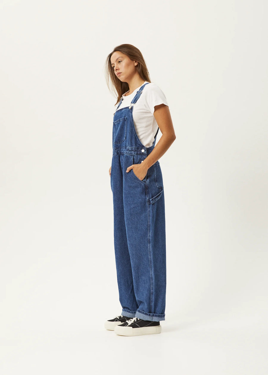 Louis Hemp Denim Baggy Overalls Authentic Blue