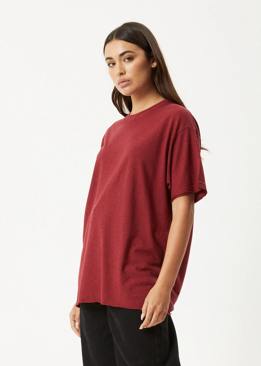 Slay Oversized Tee Burgundy