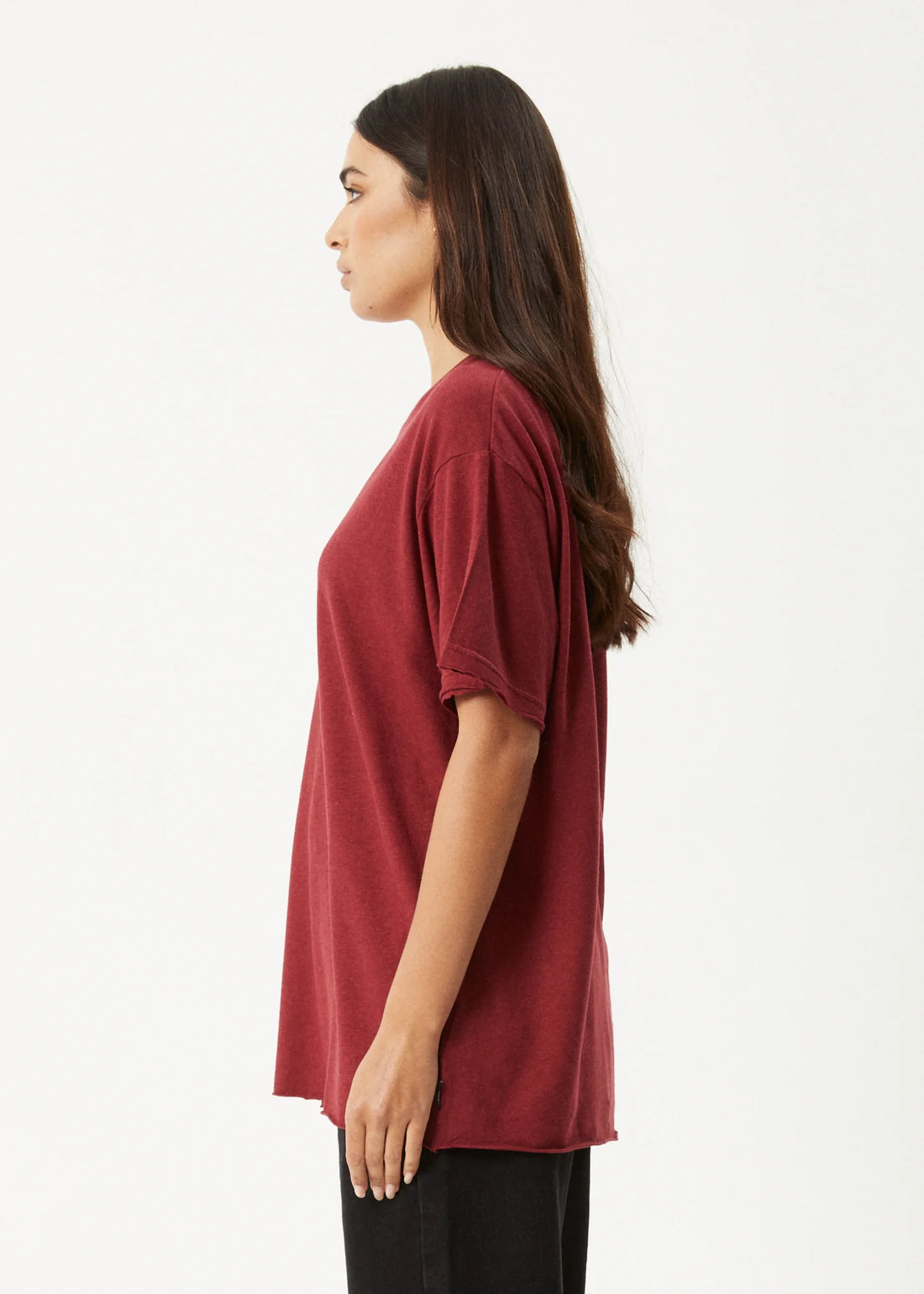 Slay Oversized Tee Burgundy