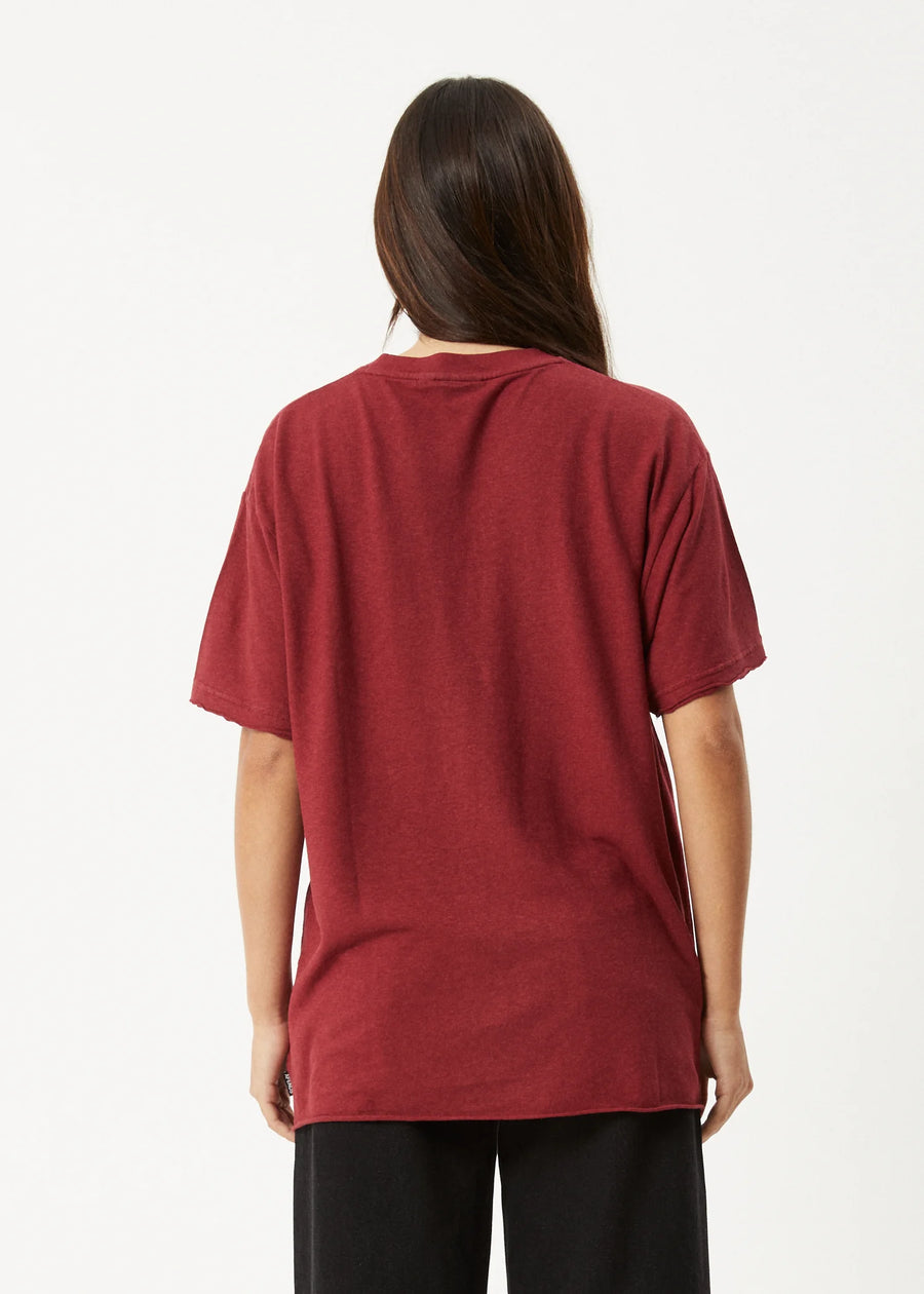 Slay Oversized Tee Burgundy