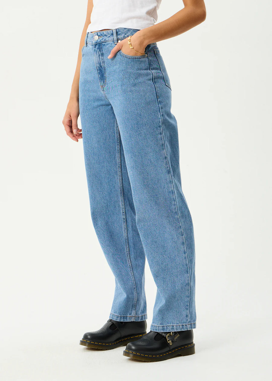 Leila Straight Leg Jean Worn Blue