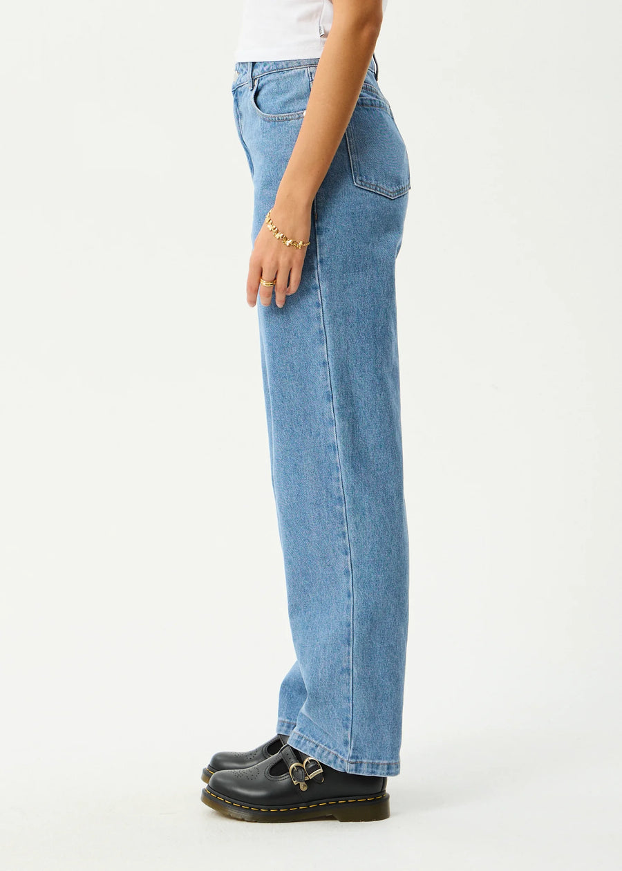 Leila Straight Leg Jean Worn Blue