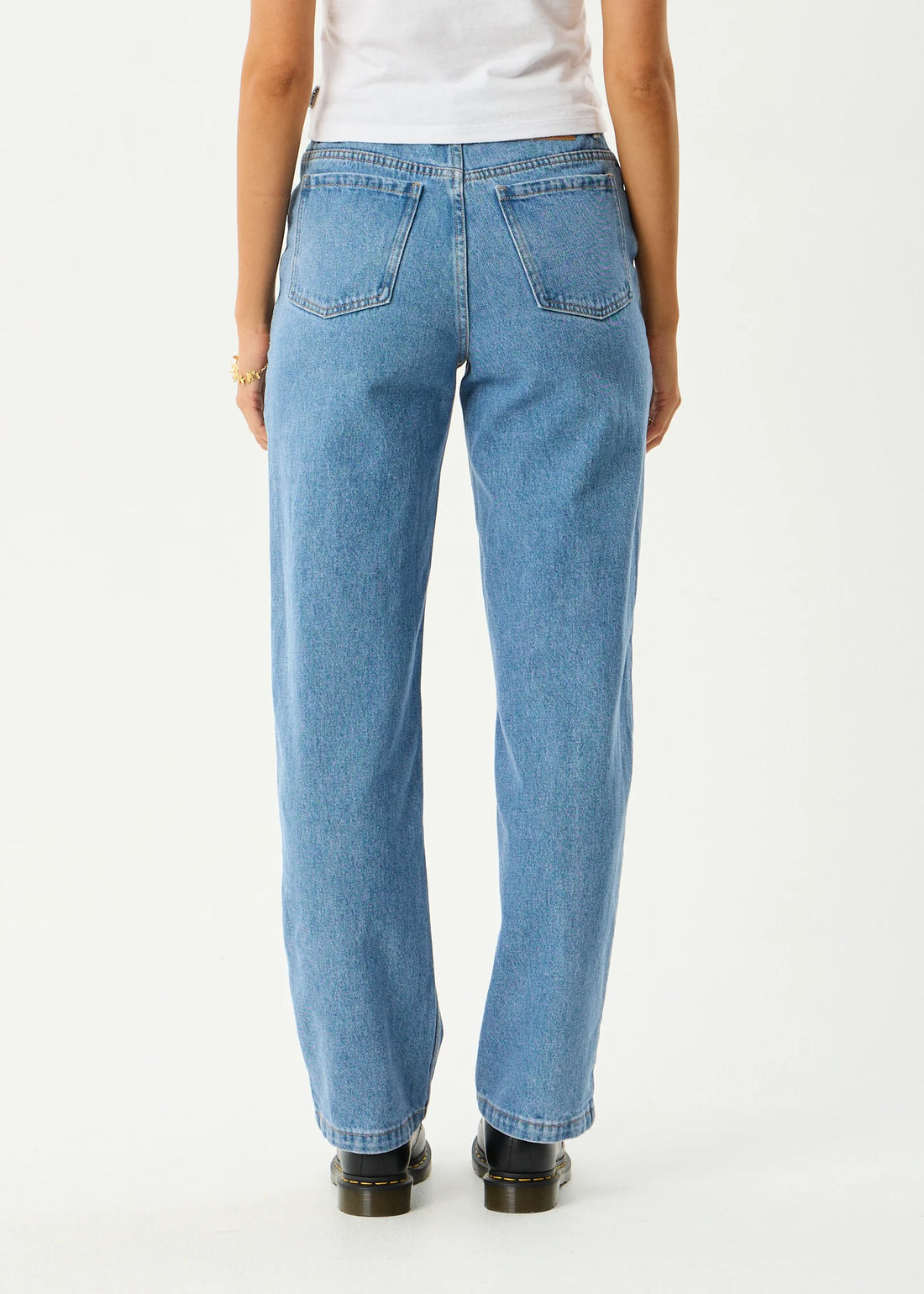 Leila Straight Leg Jean Worn Blue