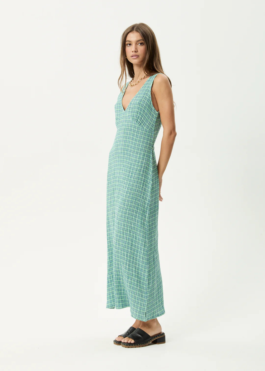 Creator Seersucker Maxi Dress Pine