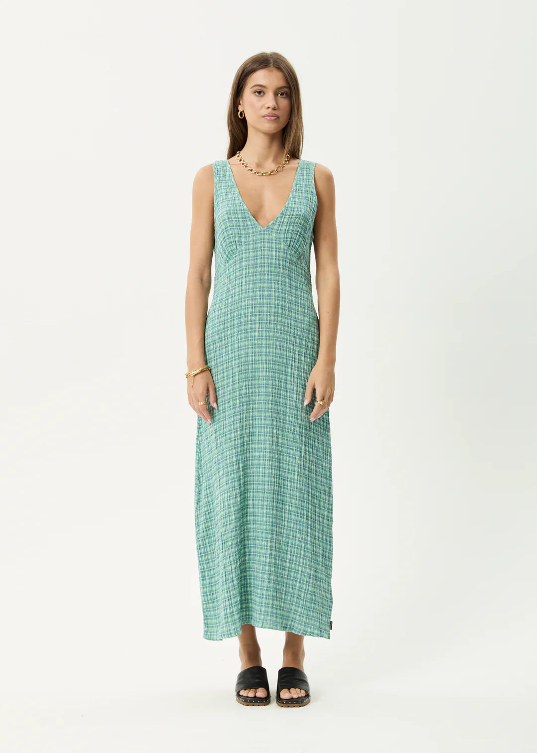 Creator Seersucker Maxi Dress Pine