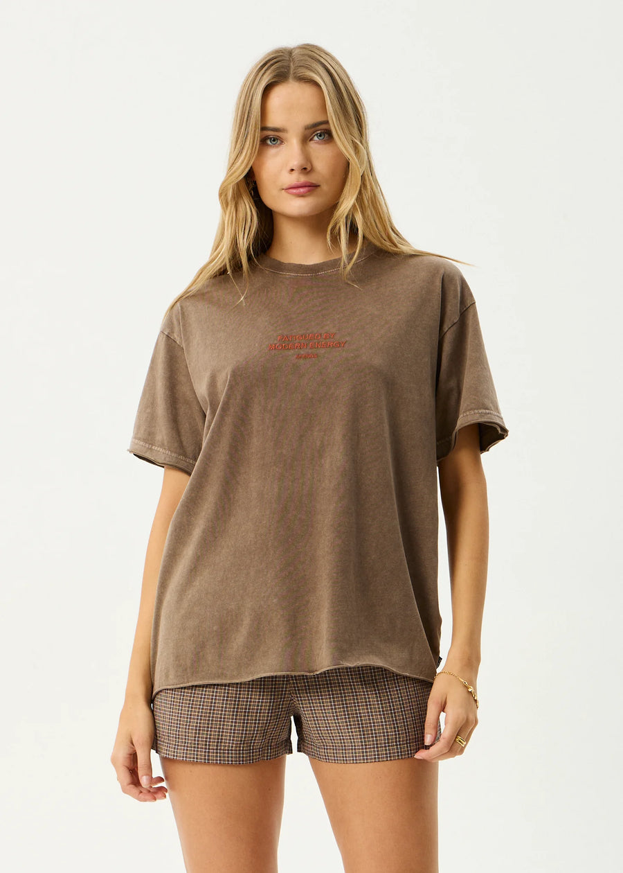 Fatigued Oversized Tee Coffee