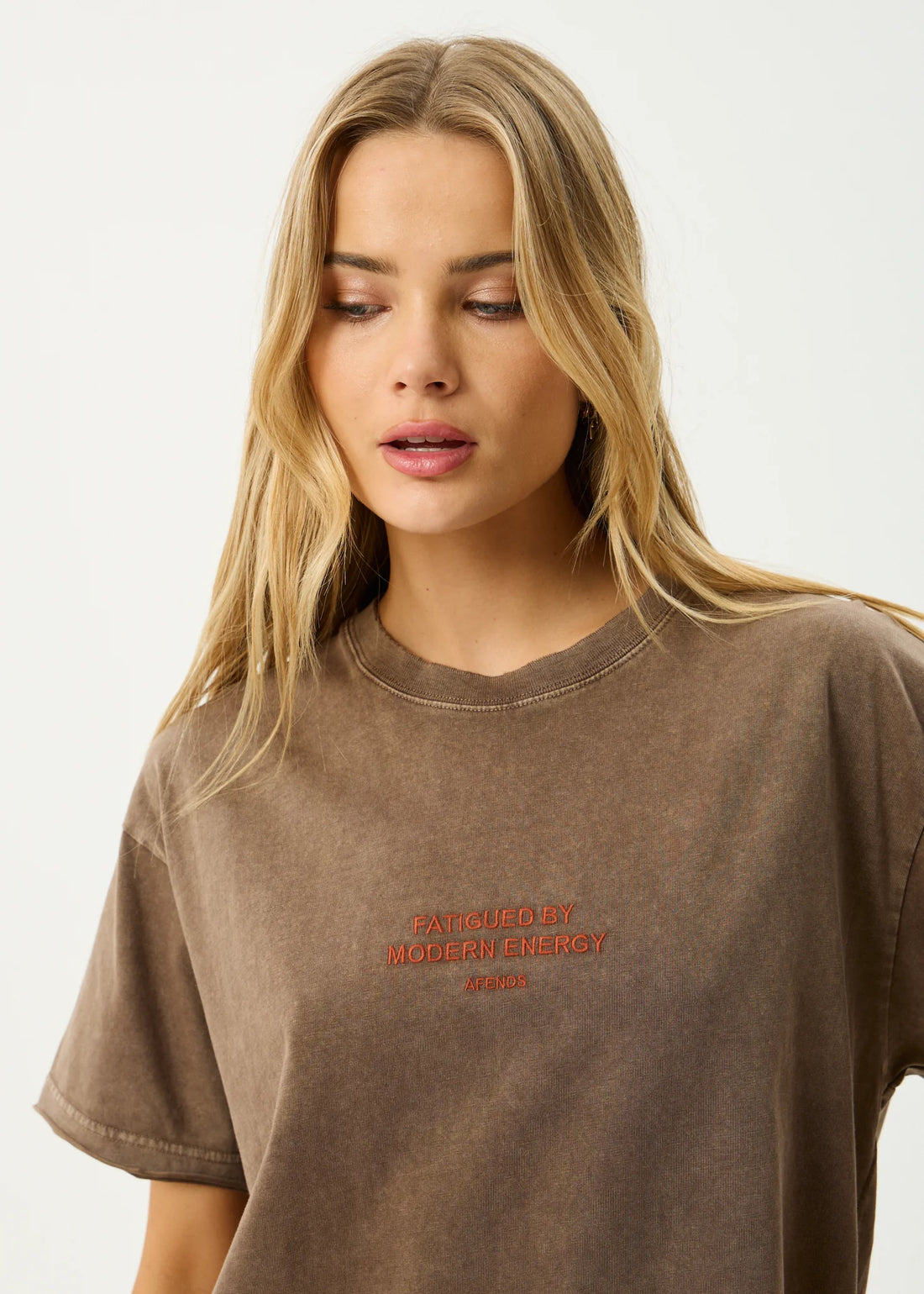 Fatigued Oversized Tee Coffee
